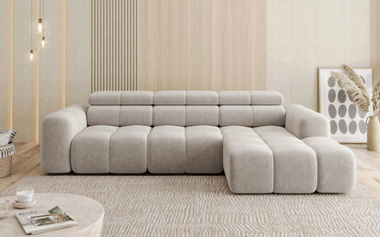 Luxusbetten24 Mia L Designer Sofa mit elektrischer Sitzerweiterung