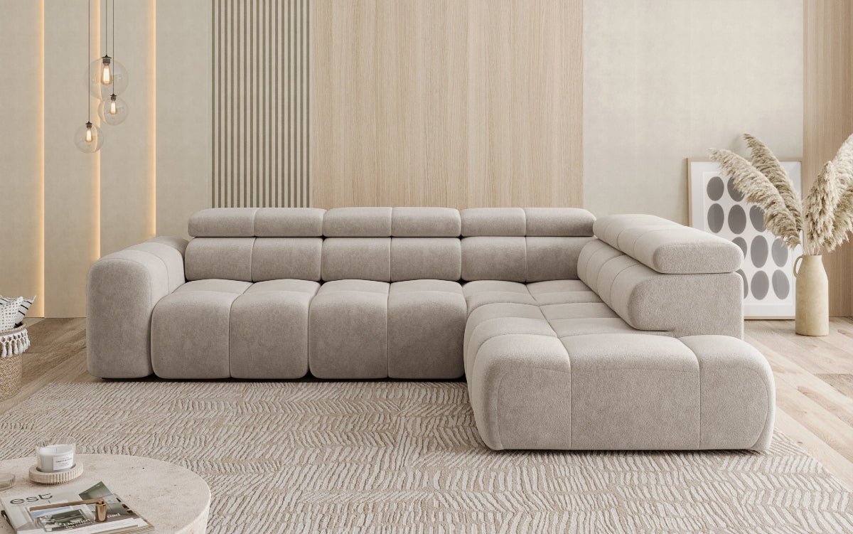 Luxusbetten24 Designer Mia L Maxi Sofa in Chenille