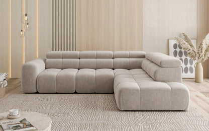 Luxusbetten24 Designer Mia L Maxi Sofa in Chenille