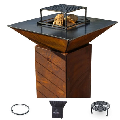 Grill Chic Brasero Redondo de Jardín Marrón
