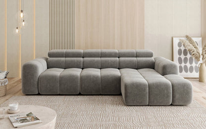 Luxusbetten24 Mia L Designer Sofa mit elektrischer Sitzerweiterung