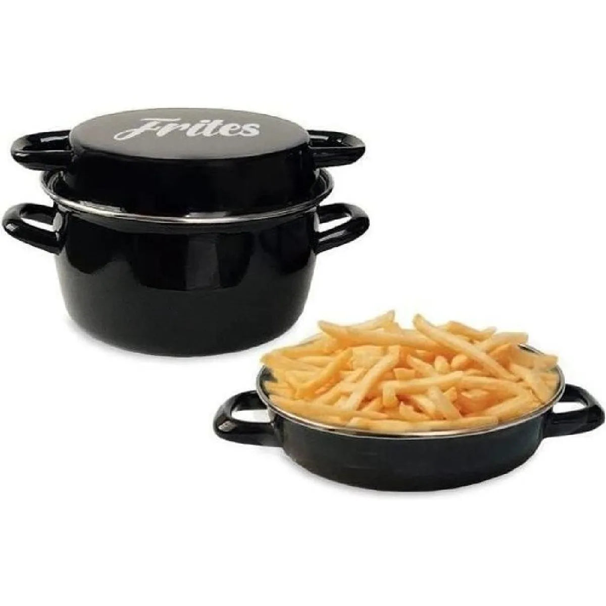 Baumalu 311155 Friteuse Negra 1250W, 4.8L, Compatible Inducción