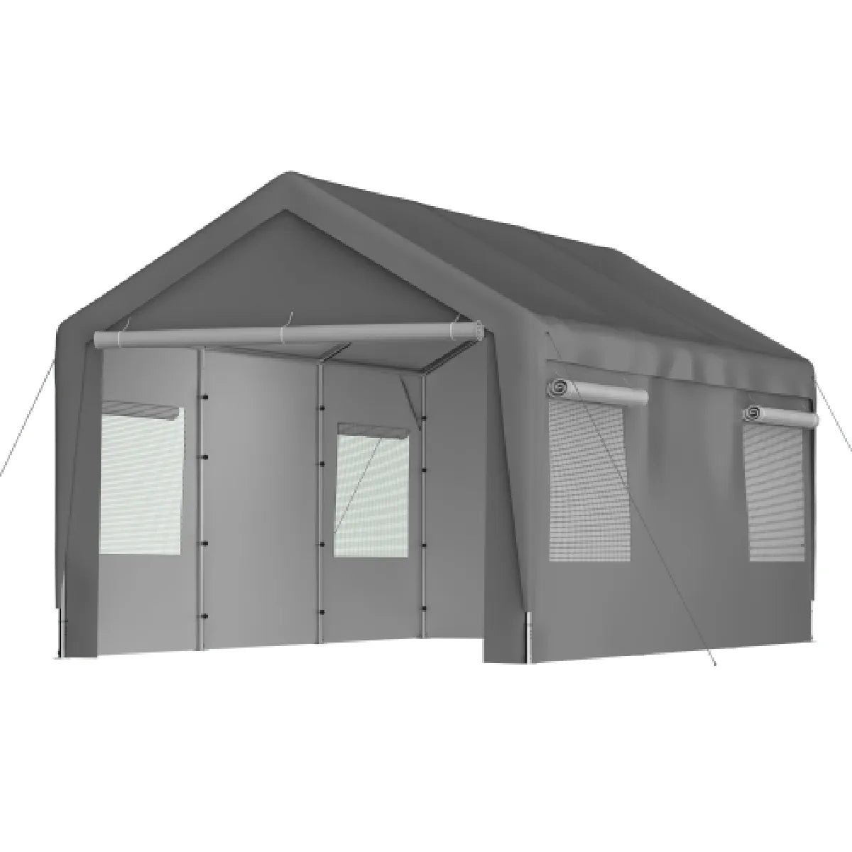 ByteLike Abri garage tente 3x6m gris résistant hiver