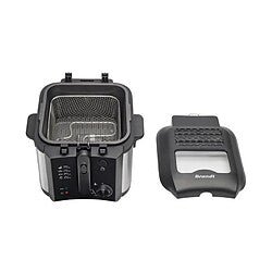 Brandt FRI30X Freidora Eléctrica Compacta 2,5L Negro/Inox