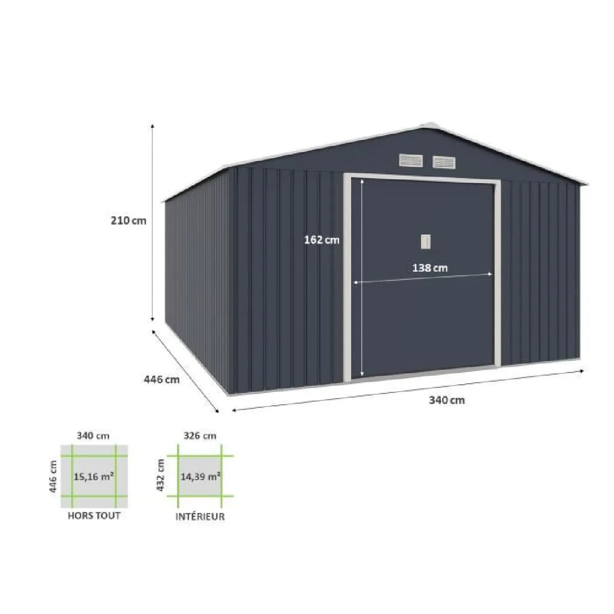 Abri de Jardin Métal Archer Saturne MKR00015186507