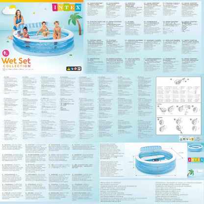 Intex Swim Center Lounge Piscina Inflable 224x216x76 Cm 590 L