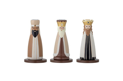 Luxusbetten24 Ylva Kerzenhalter-Set FSC®-Buchenholz 3er-Set