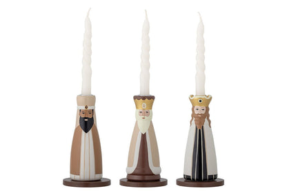 Luxusbetten24 Ylva Kerzenhalter-Set FSC®-Buchenholz 3er-Set