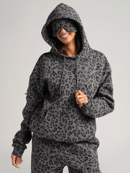 Comfrt Airplane Mode Travel Hoodie mit integrierter Augenmaske