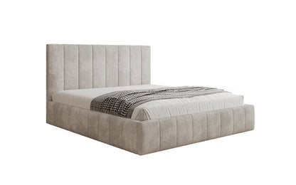 Designer Polsterbett Maja in Cord mit Stauraum