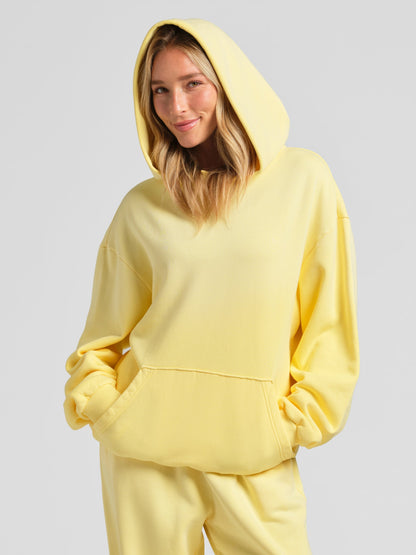 Comfrt Sunwashed Hoodie 100% Baumwolle Oversized Garment Dyed Sommer