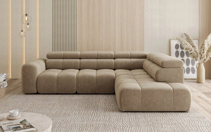 Luxusbetten24 Designer Mia L Maxi Sofa in Chenille