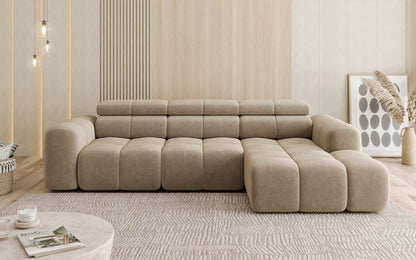 Luxusbetten24 Mia L Designer Sofa mit elektrischer Sitzerweiterung