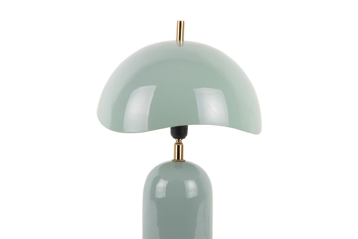 Luxusbetten24 Tischlampe Madeira Designleuchte aus Eisen mit Wellenschirm