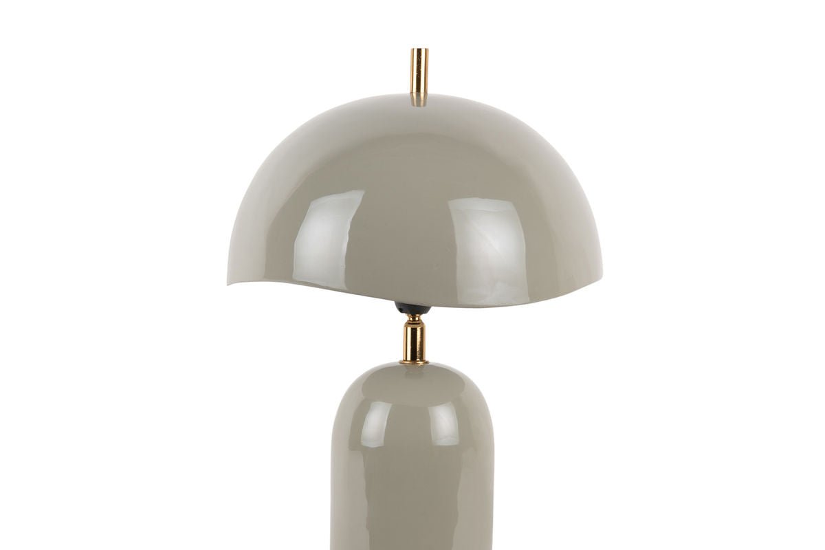 Luxusbetten24 Tischlampe Madeira Designleuchte aus Eisen mit Wellenschirm