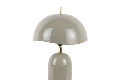 Luxusbetten24 Tischlampe Madeira Designleuchte aus Eisen mit Wellenschirm