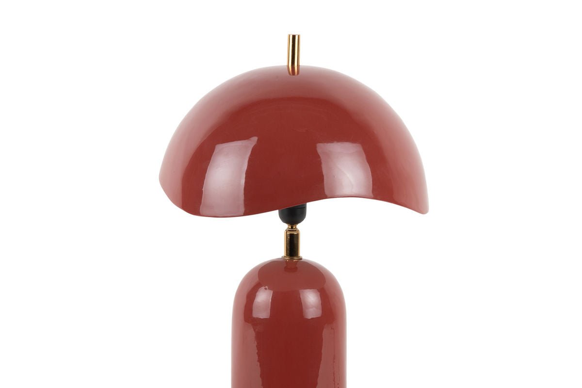 Luxusbetten24 Tischlampe Madeira Designleuchte aus Eisen mit Wellenschirm