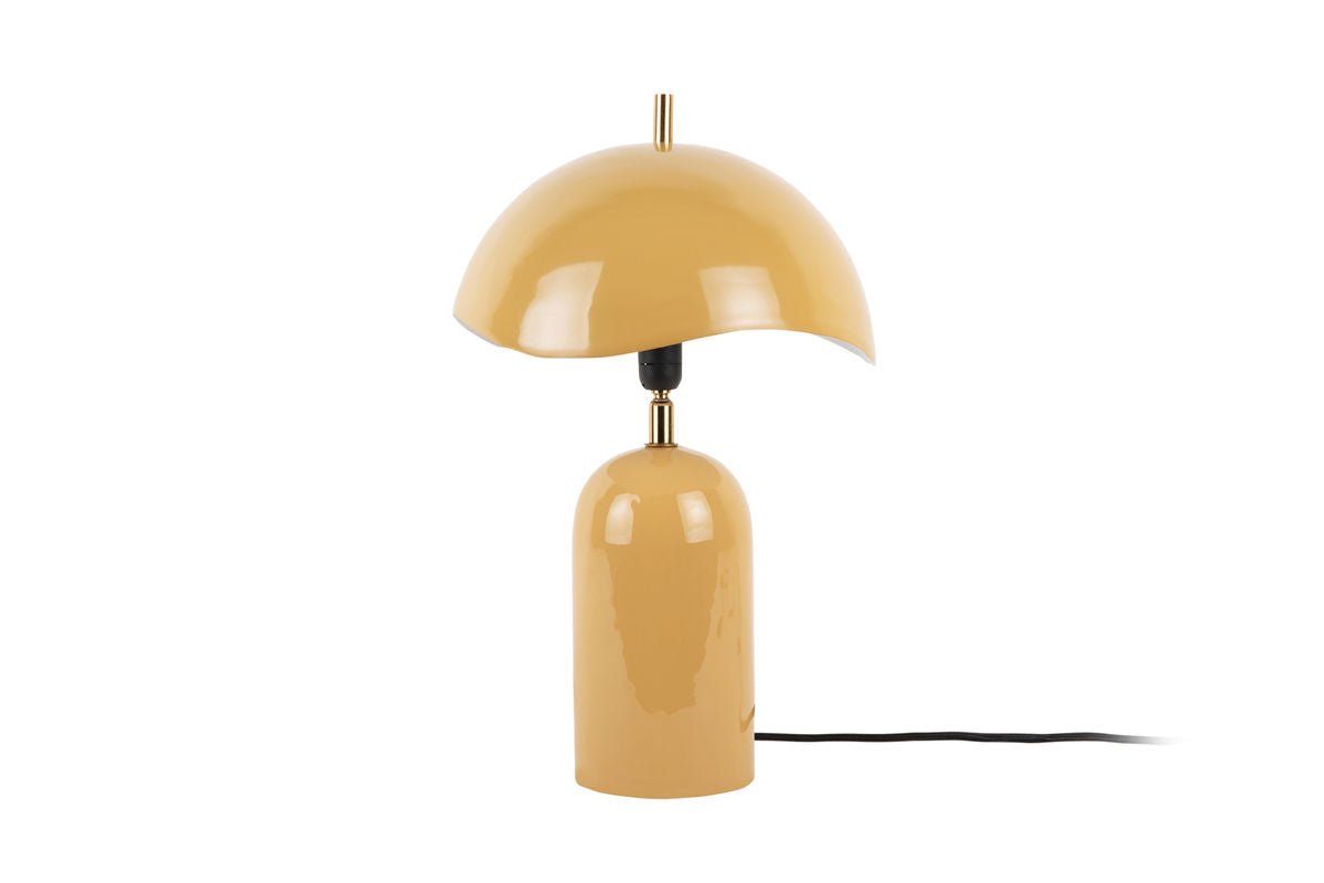 Luxusbetten24 Tischlampe Madeira Designleuchte aus Eisen mit Wellenschirm