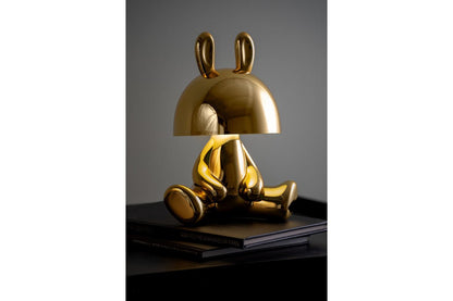 Luxusbetten24 Rabbit Tischlampe Bluetooth Lautsprecher Gold Elegant