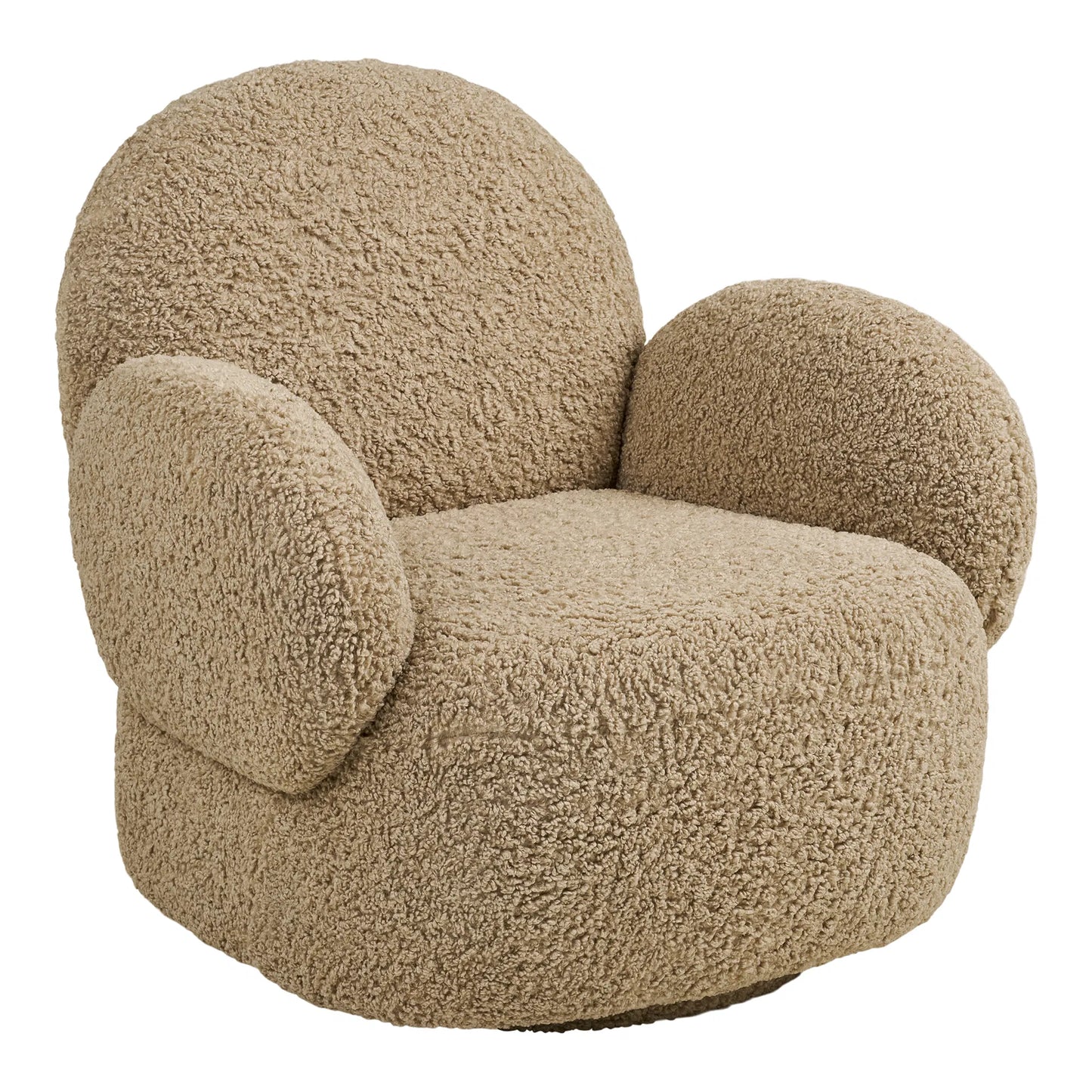 Bloomingville MINI Alvenia Lounge Sessel Bouclé-Look Beige Wohnzimmer