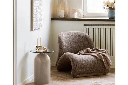 Bloomingville MINI Lounge Sessel Eirvona Kuscheliger Look, Dunkel Braun