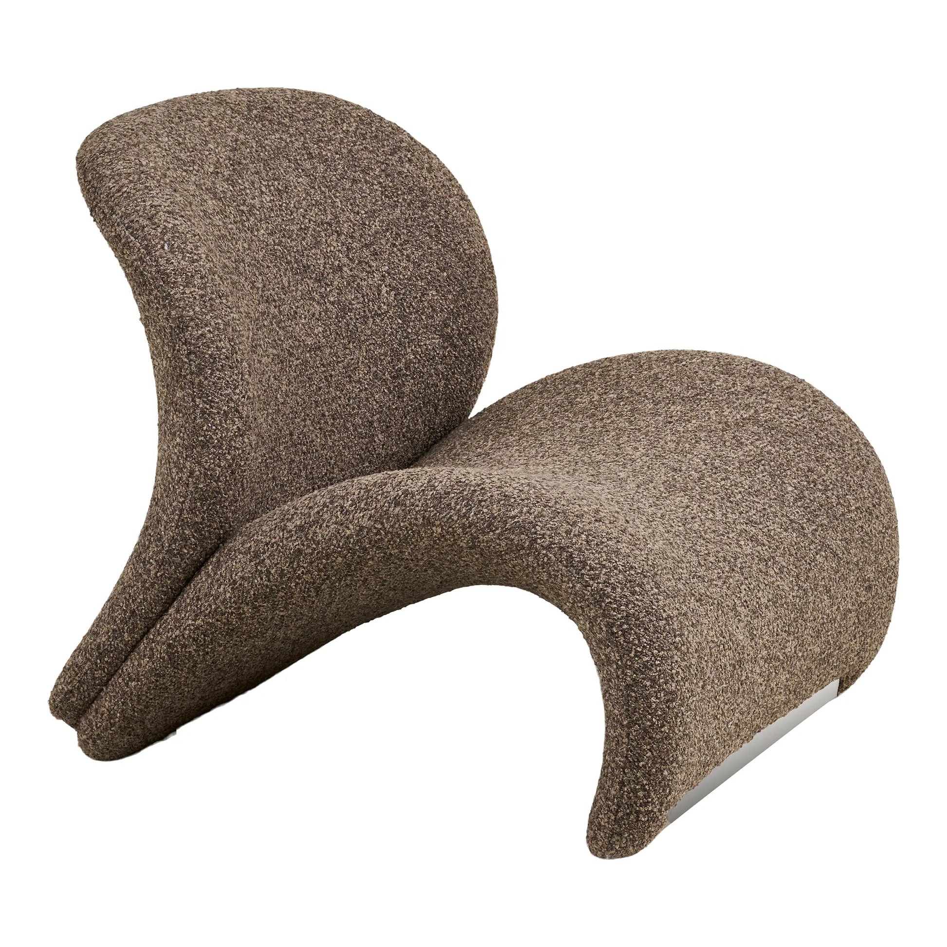 Bloomingville MINI Lounge Sessel Eirvona Kuscheliger Look, Dunkel Braun