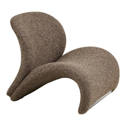Bloomingville MINI Lounge Sessel Eirvona Kuscheliger Look, Dunkel Braun