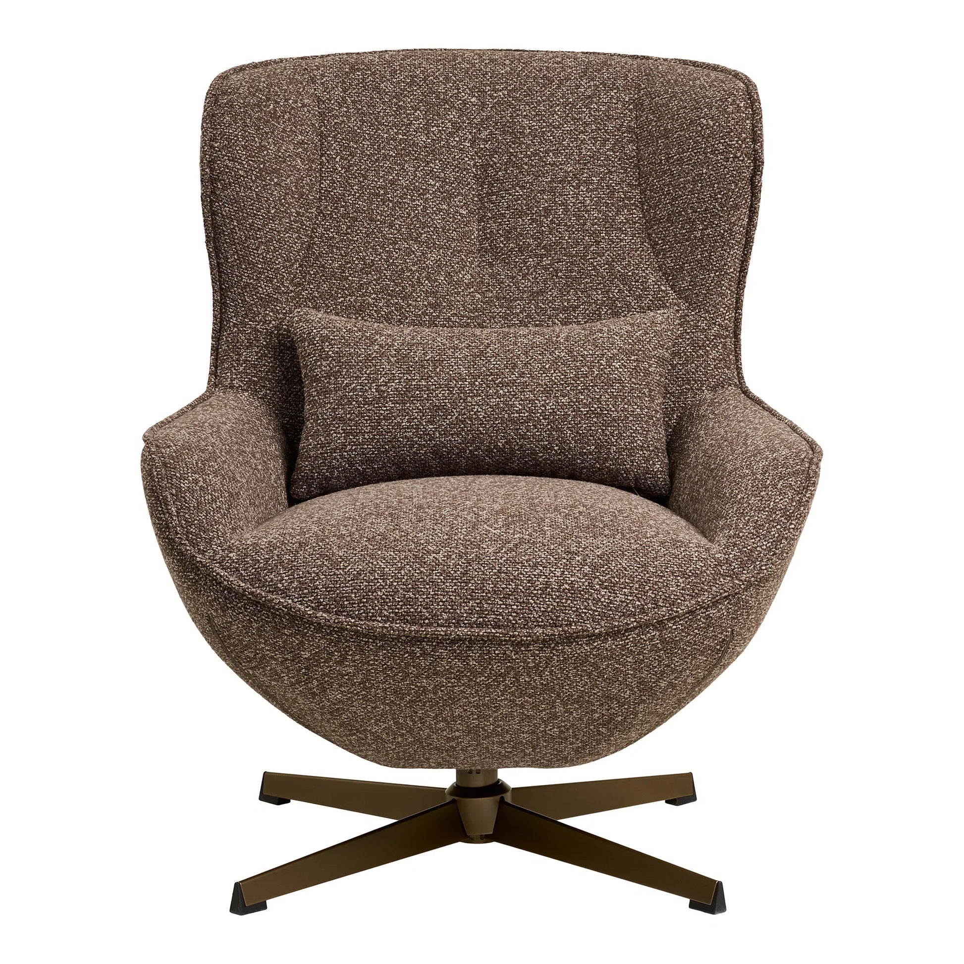 Lounge Sessel Ylvora - Braun mit Rollen