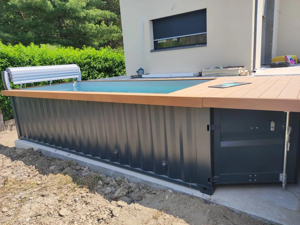 Contenedores Ejido Piscina Contenitore Modulare 20 Pies Nero