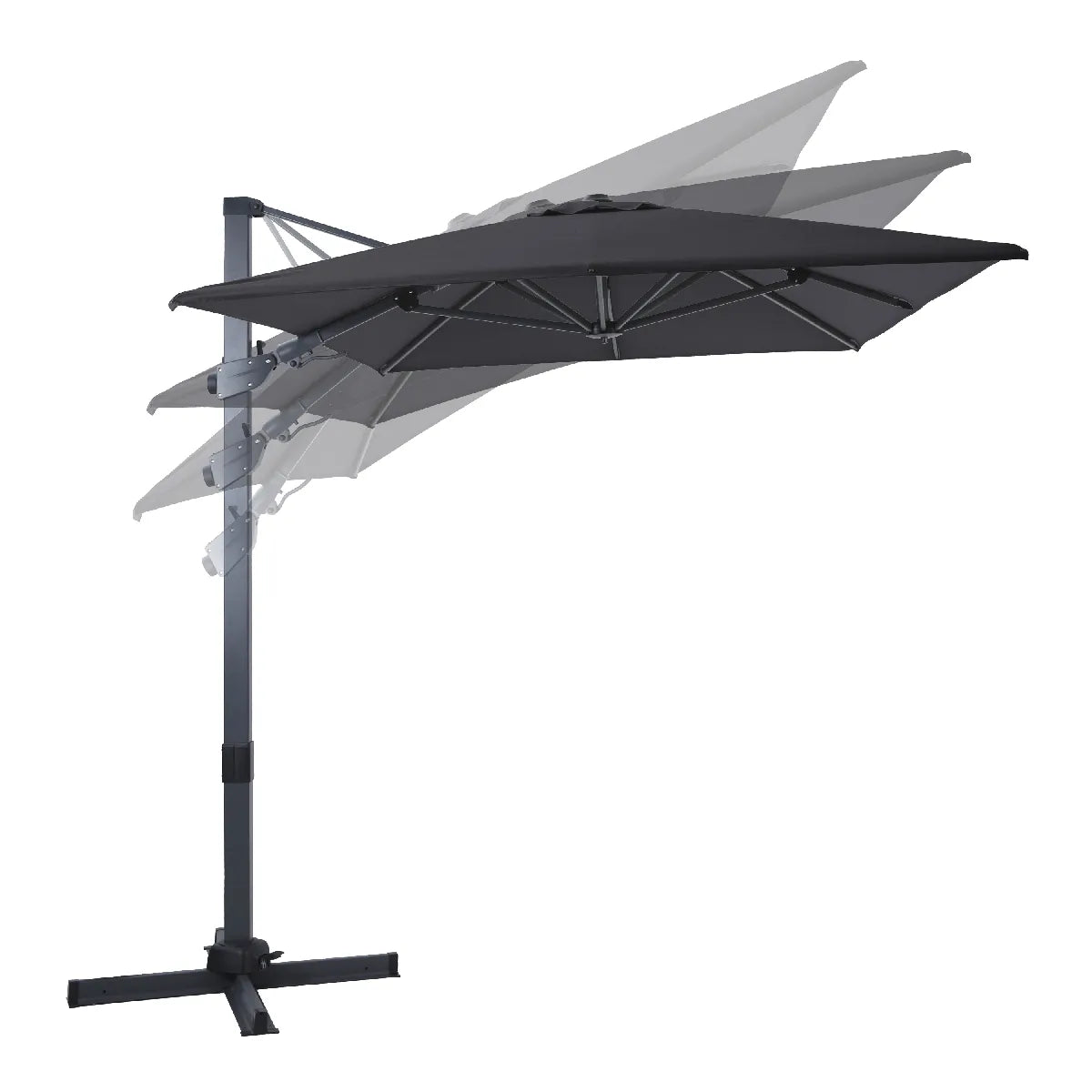 Axi House Milad Parasol Desplazable 200x300 cm Gris Anthracite