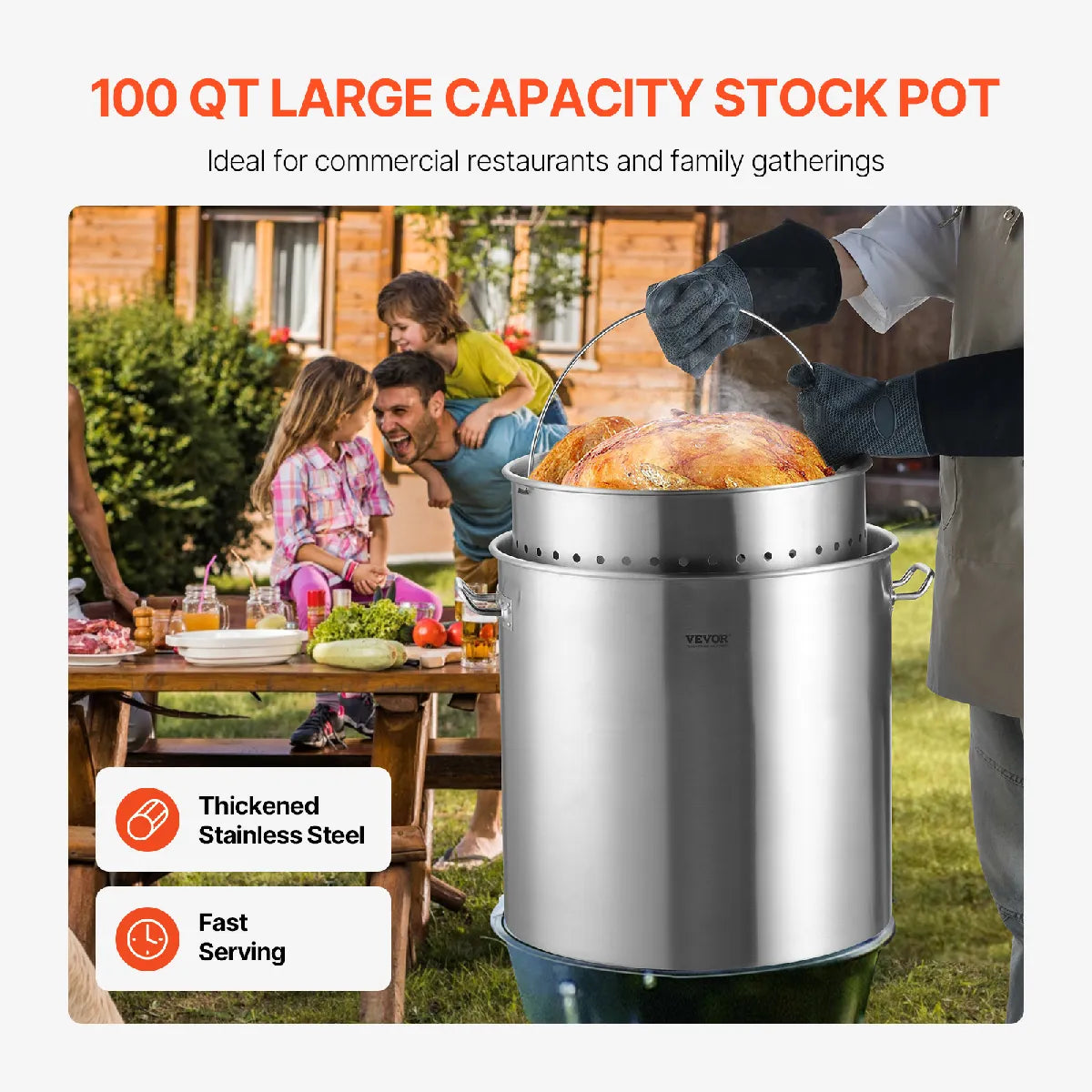 Marmite Inox 50cm Vevor Argent MKR00022438884
