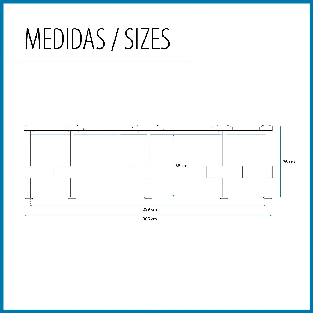 Bestway D305X76CM Piscina Redonda Duraplus 305x76 cm 4678 L