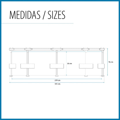Bestway D305X76CM Piscina Redonda Duraplus 305x76 cm 4678 L