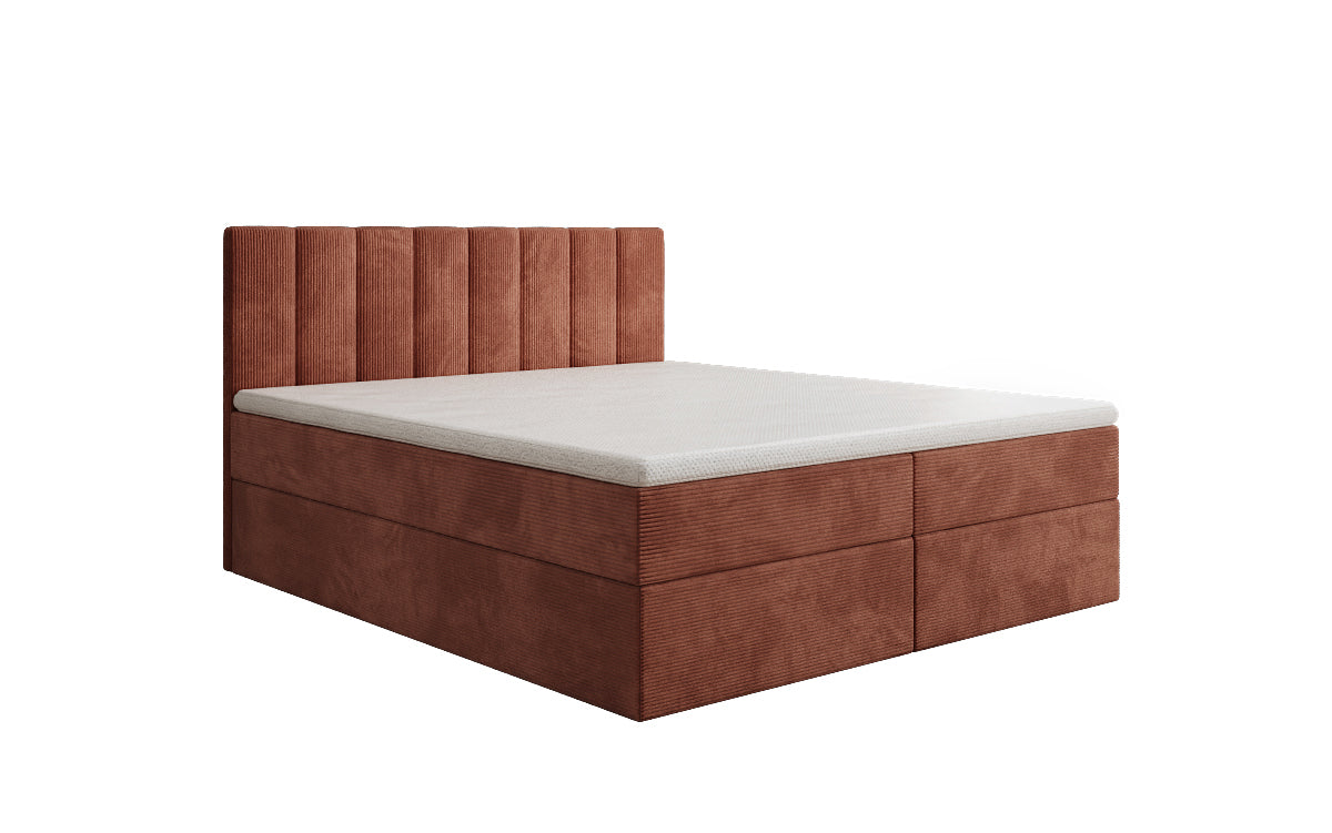 Luxusbetten24 Sofia Boxspringbett Cord mit Stauraum
