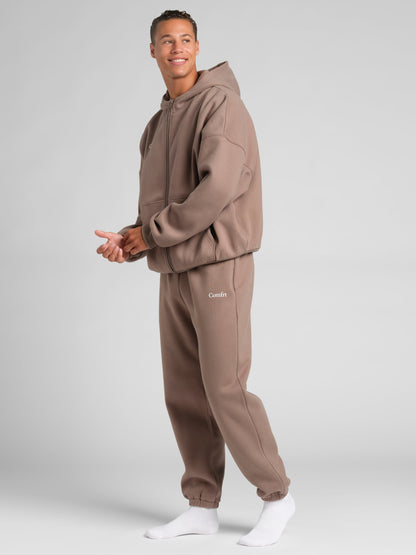 Comfrt Cloud Zip Hoodie Oversized Unisex Cotton Comfort