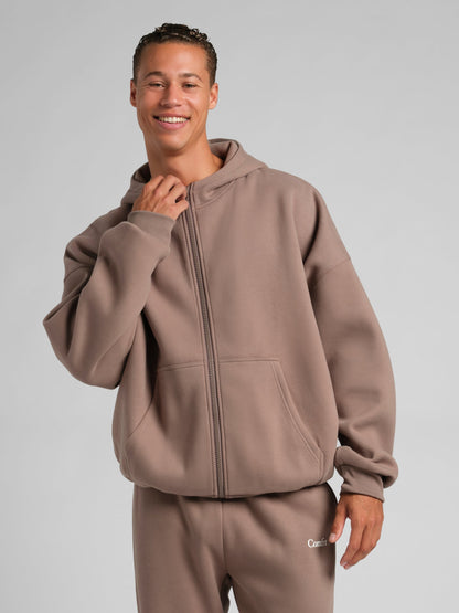 Comfrt Cloud Zip Hoodie Oversized Unisex Cotton Comfort