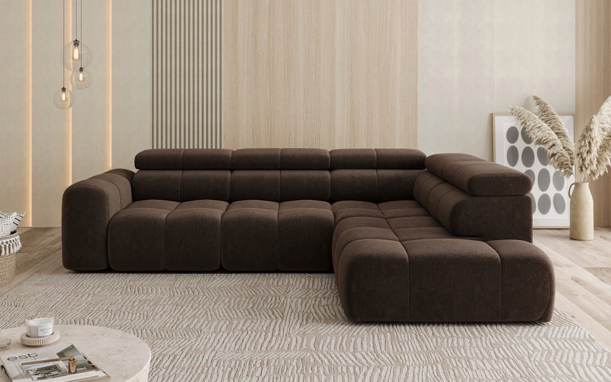Luxusbetten24 Designer Mia L Maxi Sofa in Chenille