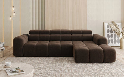 Luxusbetten24 Mia L Designer Sofa mit elektrischer Sitzerweiterung