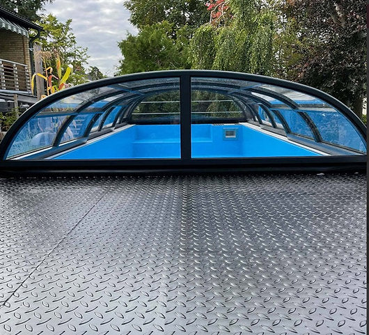Premium-Containerpool 6,11 x 2,5 m Komplettset mit Dach