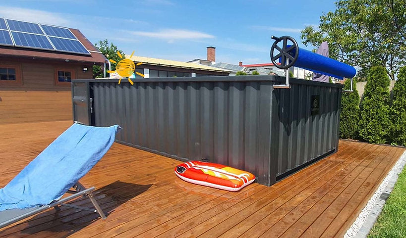 Containerschwimmbecken 6,2 m x 2,5 m Gebrauchsfertig Komfortpaket Neu