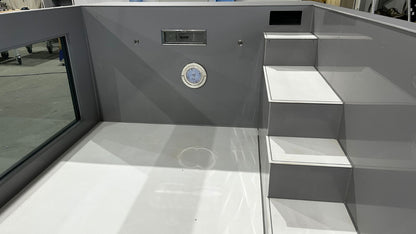 Großer Polypropylen-Pool 6,5 x 2,5 m mit 4 m Fenster