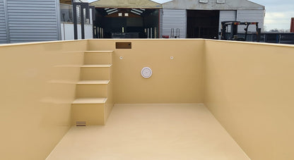 Schwimmbadbehälter aus Polypropylen 6,5 x 2,6 m-Neu