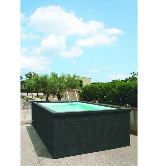 Mobiler Mini-Schwimmbadcontainer, 5 m × 2,5 m × 1,26 m, Leicht, Robust, Flexibel, Praktisch, Neu