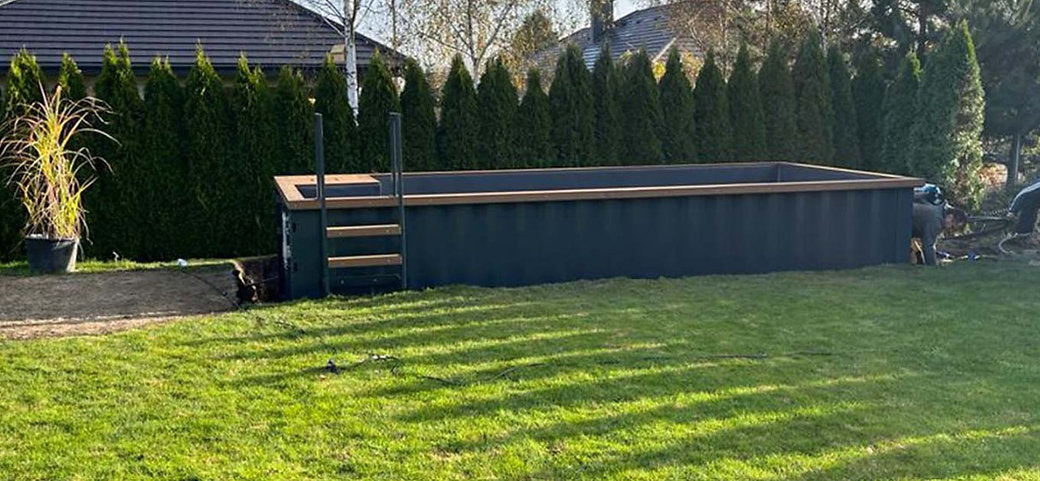 Containerschwimmbecken 6,2 m x 2,5 m Gebrauchsfertig Komfortpaket Neu