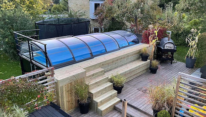 Premium-Containerpool 6,11 x 2,5 m Komplettset mit Dach
