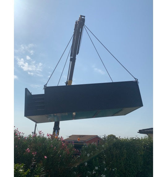 Mobiler Mini-Schwimmbadcontainer, 5 m × 2,5 m × 1,26 m, Leicht, Robust, Flexibel, Praktisch, Neu