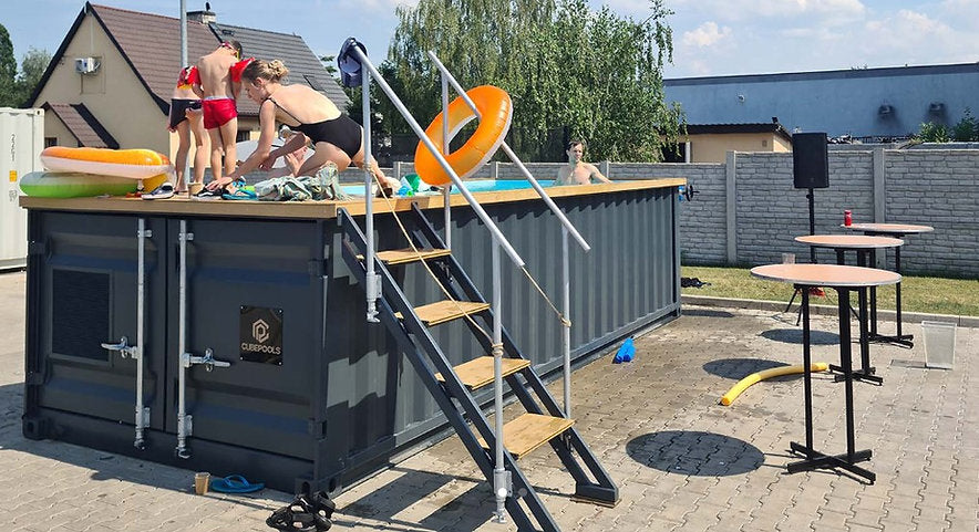 Containerschwimmbecken 6,2 m x 2,5 m Gebrauchsfertig Komfortpaket Neu