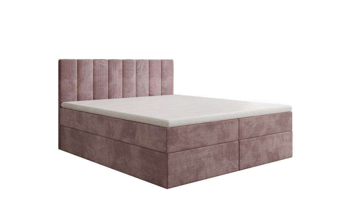 Luxusbetten24 Sofia Boxspringbett Cord mit Stauraum