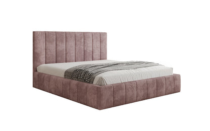 Designer Polsterbett Maja in Cord mit Stauraum