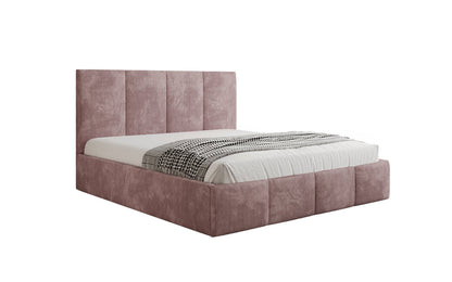 Mina Designer Polsterbett Cord – 140 × 200 cm, wählbare Kopfteilhöhe, Farben